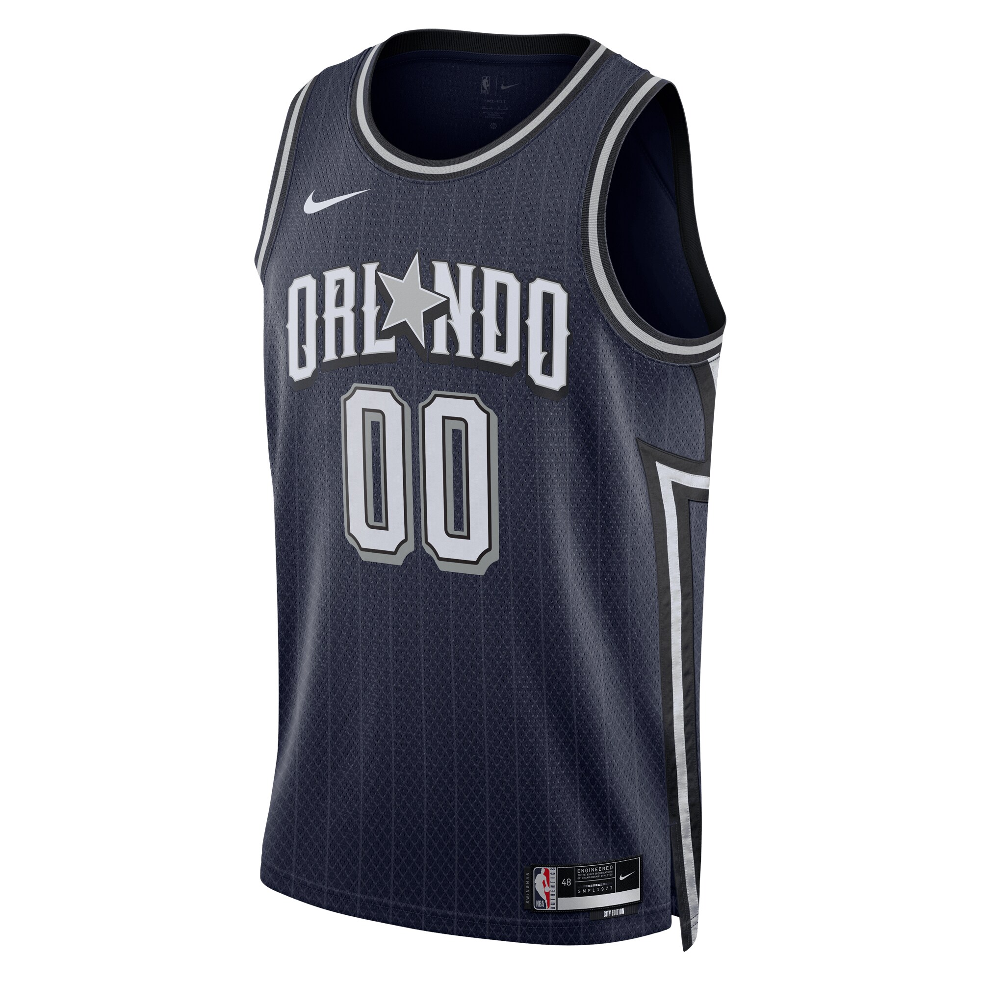 Alternative view of Orlando Magic Unisex 2023/24 Custom Swingman Jersey - Navy - City Edition