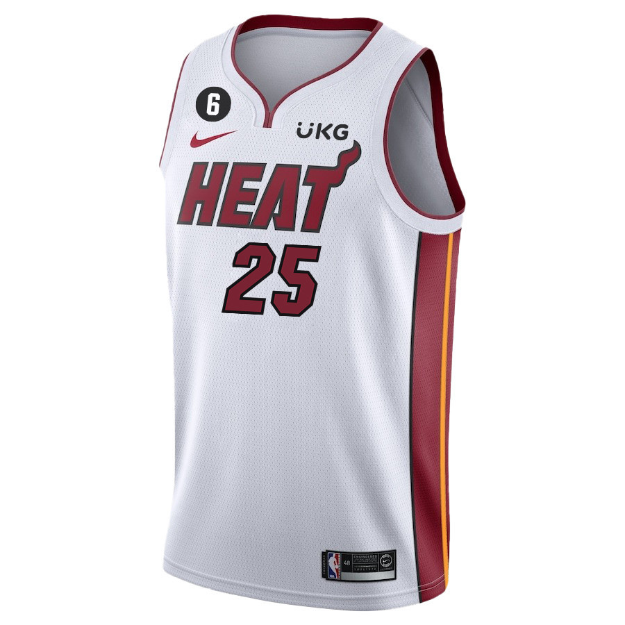Alternative view of Orlando Robinson 25 Miami Heat Final Champions 2023 Swingman Jersey - White - JS698 