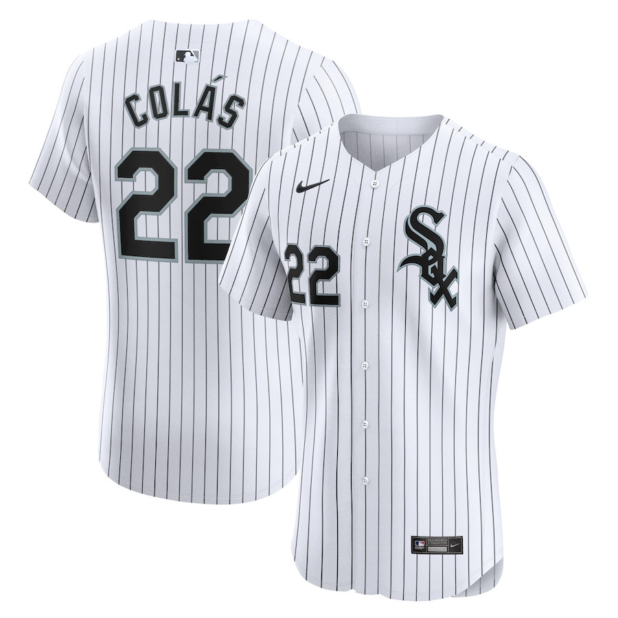 Oscar Colas 22 Chicago White Sox Home Elite Player Men Jersey - White