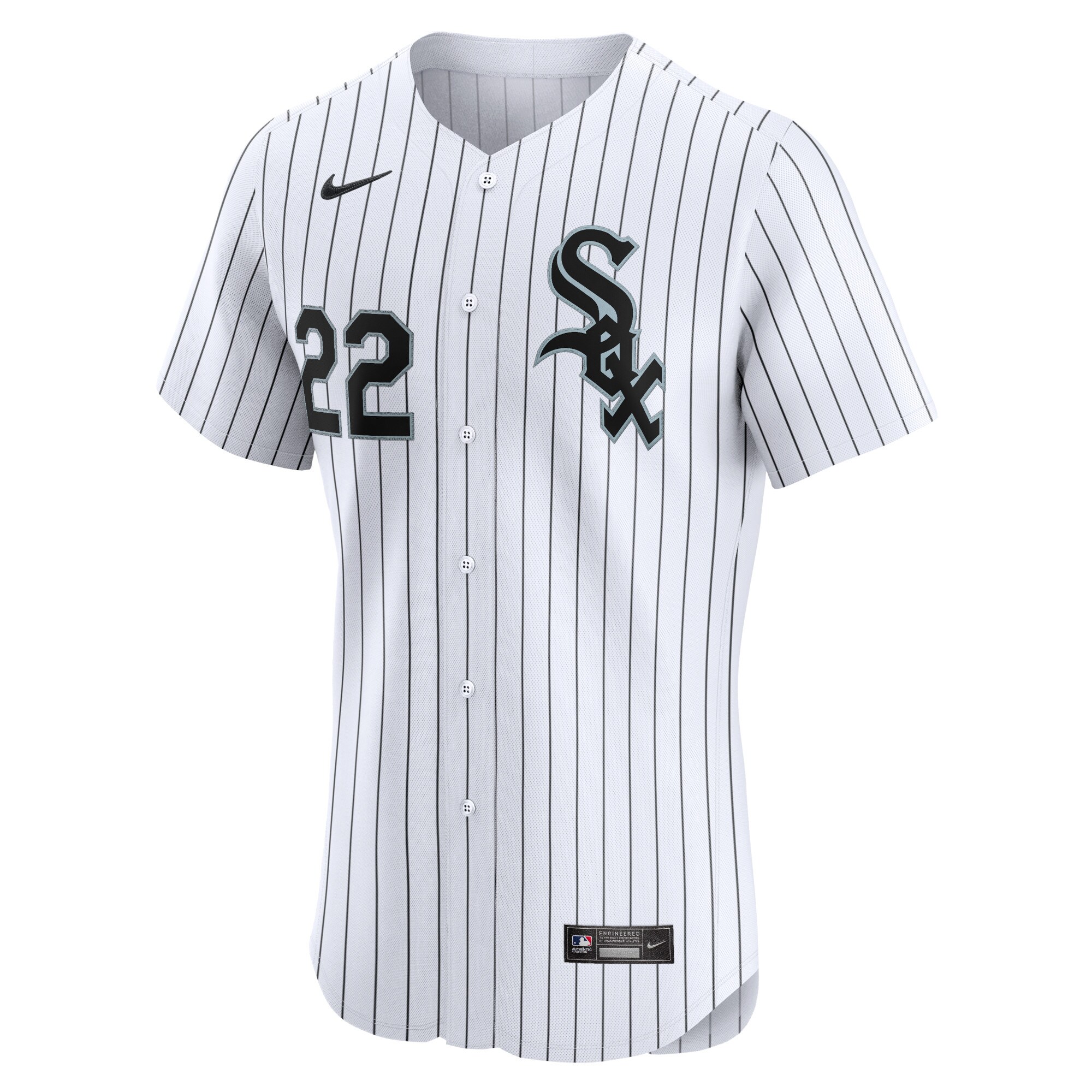 Alternative view of Oscar Colas Chicago White Sox Home Elite Player Jersey - White