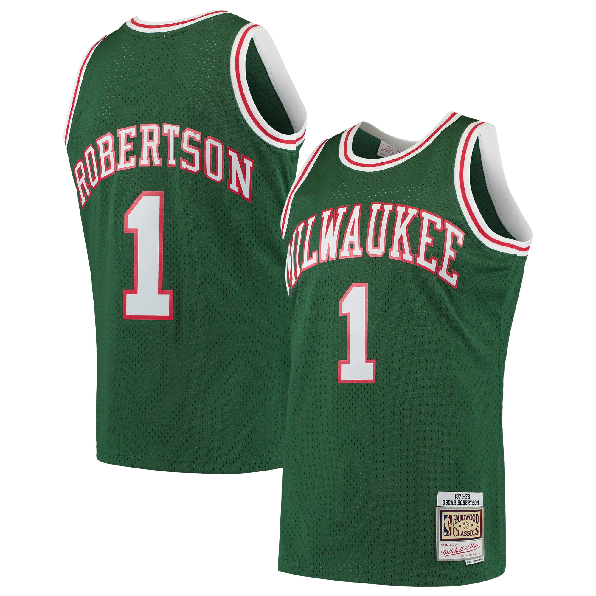 Oscar Robertson Milwaukee Bucks Mitchell & Ness Hardwood Classics 1971-72 Swingman Jersey - Green