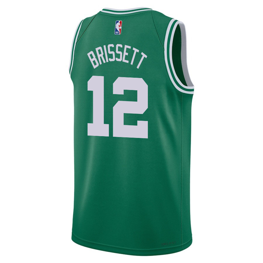 Alternative view of Oshae Brissett 12 Boston Celtics 2024 FINALS CHAMPIONS Jersey - Icon Edition - Kelly Green - JS921
