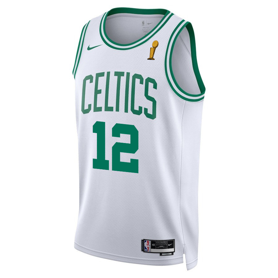 Alternative view of Oshae Brissett 12 Boston Celtics 2024 FINALS CHAMPIONS Swingman Jersey - Association Edition - White - JS389