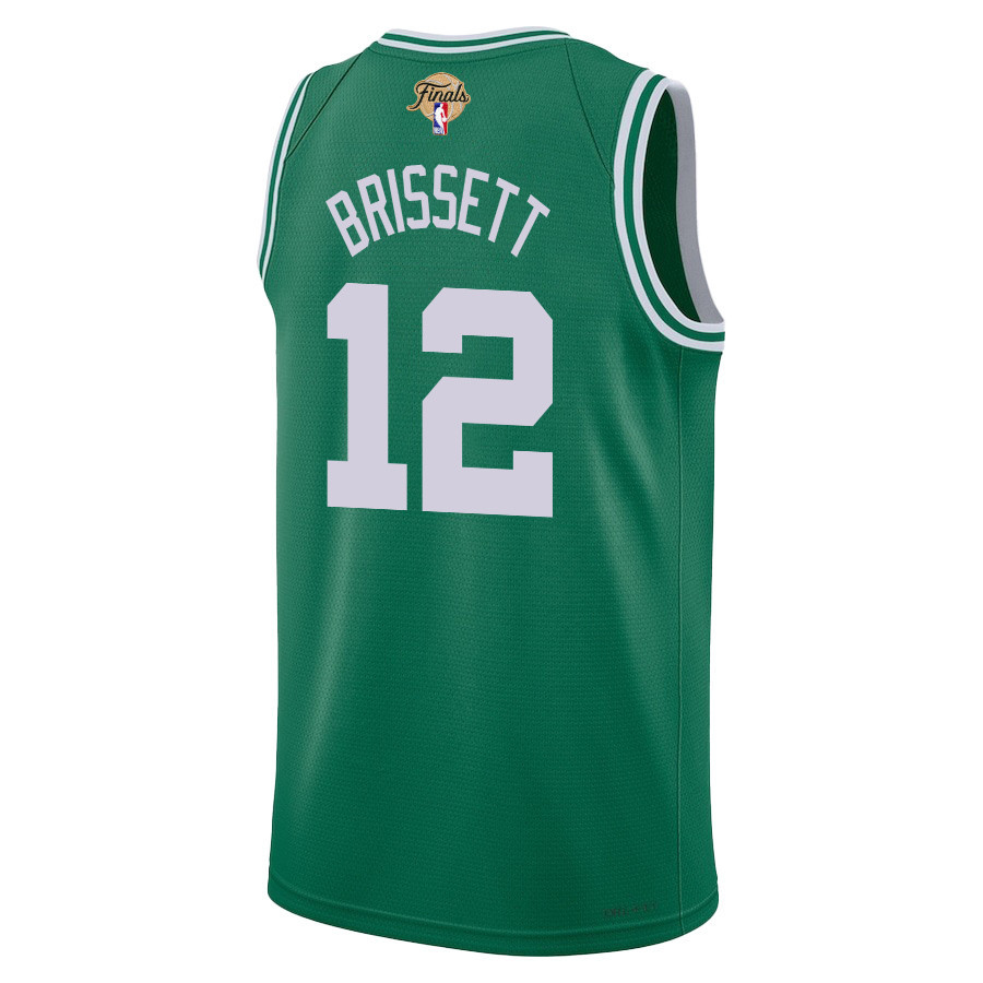 Alternative view of Oshae Brissett 12 Boston Celtics 2024 FINALS PATCH Icon Edition Jersey - Kelly Green - JS902