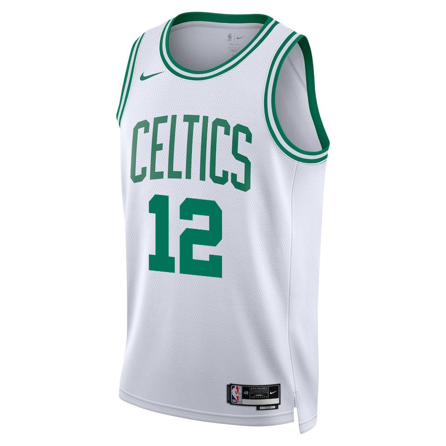 Alternative view of Oshae Brissett 12 Boston Celtics 2024 FINALS PATCH Swingman Jersey - Association Edition - White - JS614