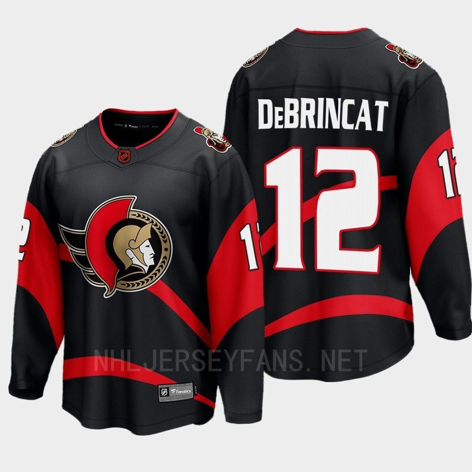 Ottawa Senators 2022 Alex DeBrincat 12 Special Edition 2.0 Black Jersey Breakaway Player - JS500 