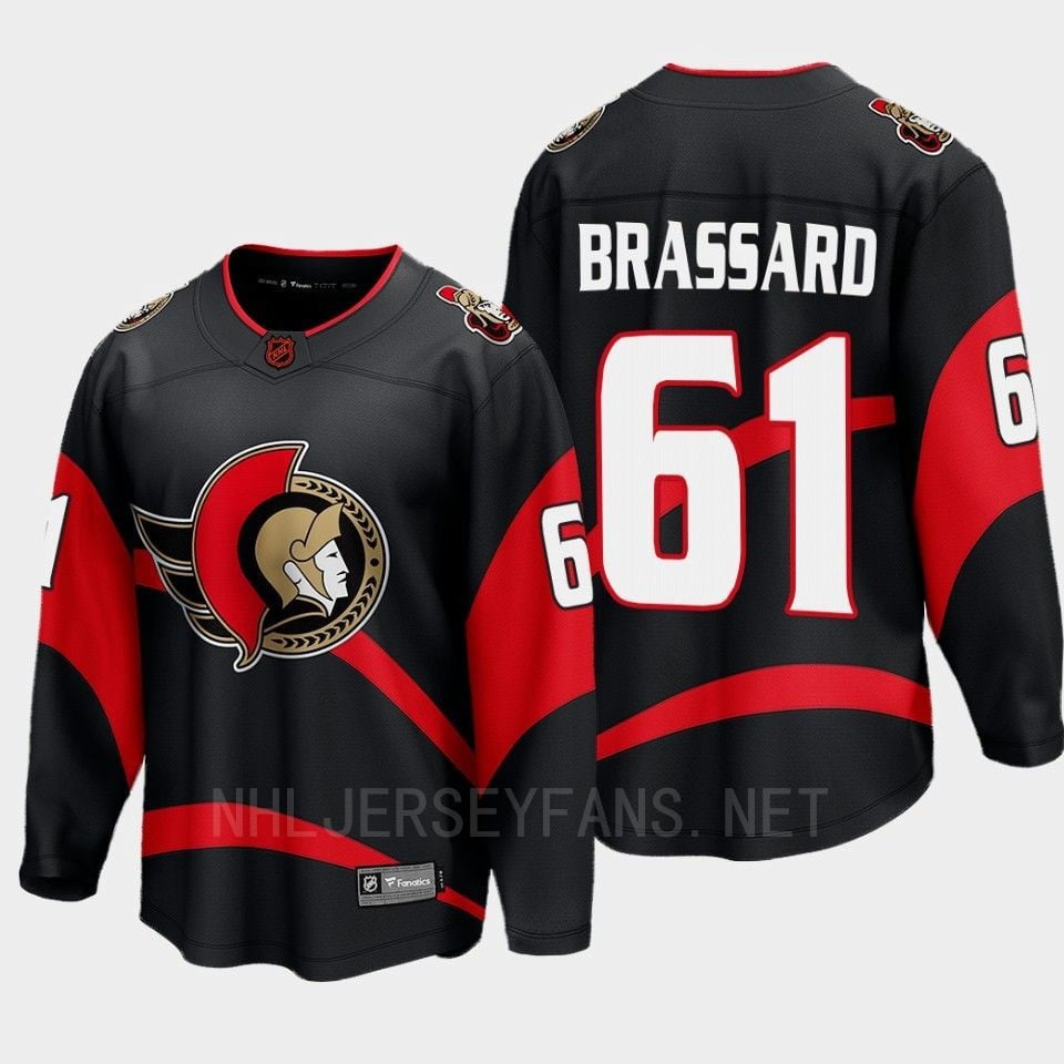 Ottawa Senators 2022 Derick Brassard 61 Special Edition 2.0 Black Jersey Breakaway Player - JS784 
