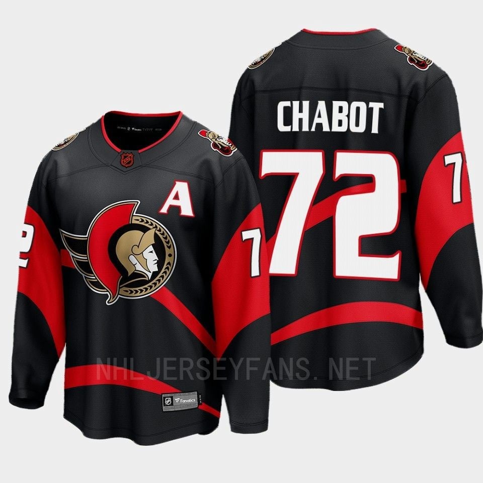 Ottawa Senators 2022 Thomas Chabot 72 Special Edition 2.0 Black Jersey Breakaway Player - JS697 