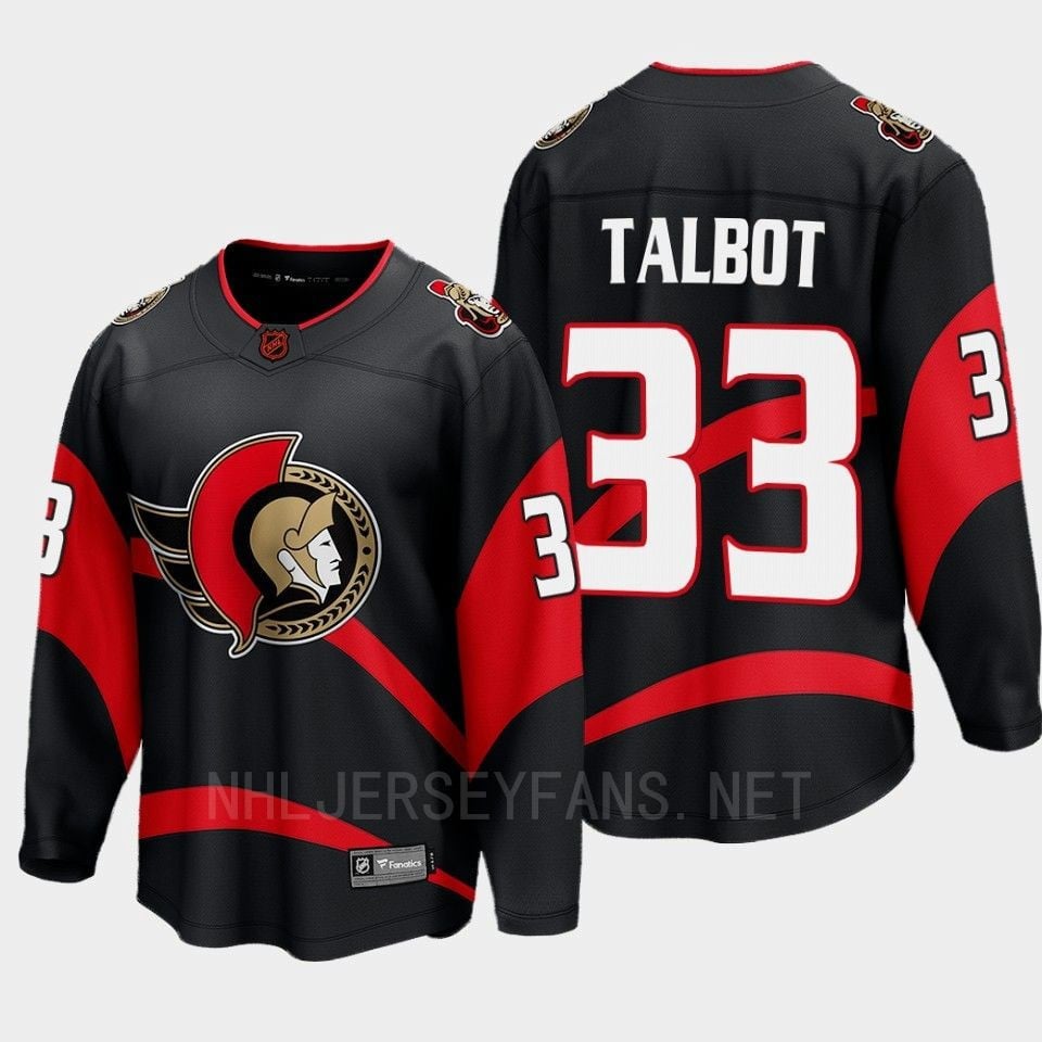 Ottawa Senators Cam Talbot 33 Special Edition 2.0 Black Jersey Breakaway Player - JS147 