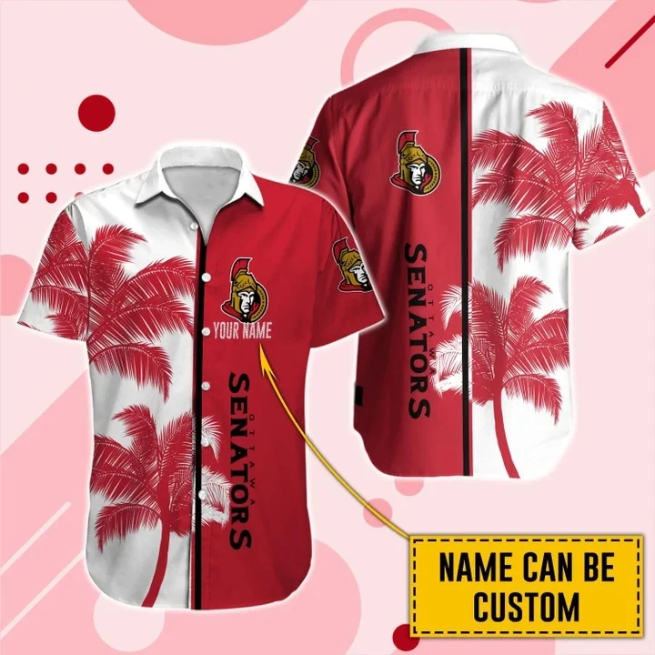 Alternative view of Ottawa Senators Hawaiian Shirt And Set - Customized - JS151 