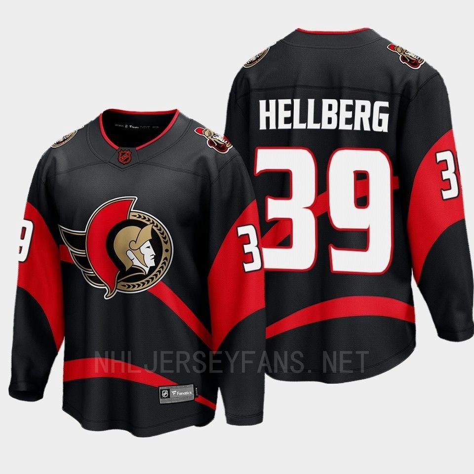 Ottawa Senators Magnus Hellberg 39 Special Edition 2.0 Black Jersey Breakaway Player - JS473 