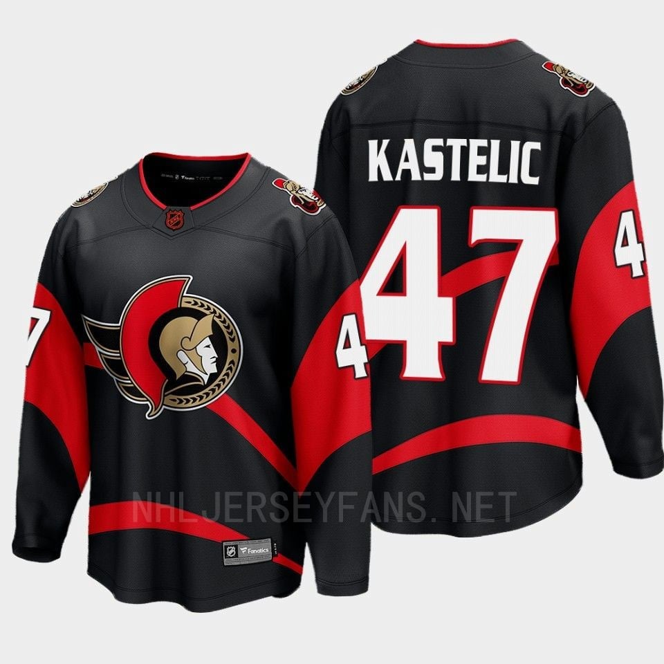 Ottawa Senators Mark Kastelic 47 Special Edition 2.0 Breakaway Player Black Jersey - JS676 