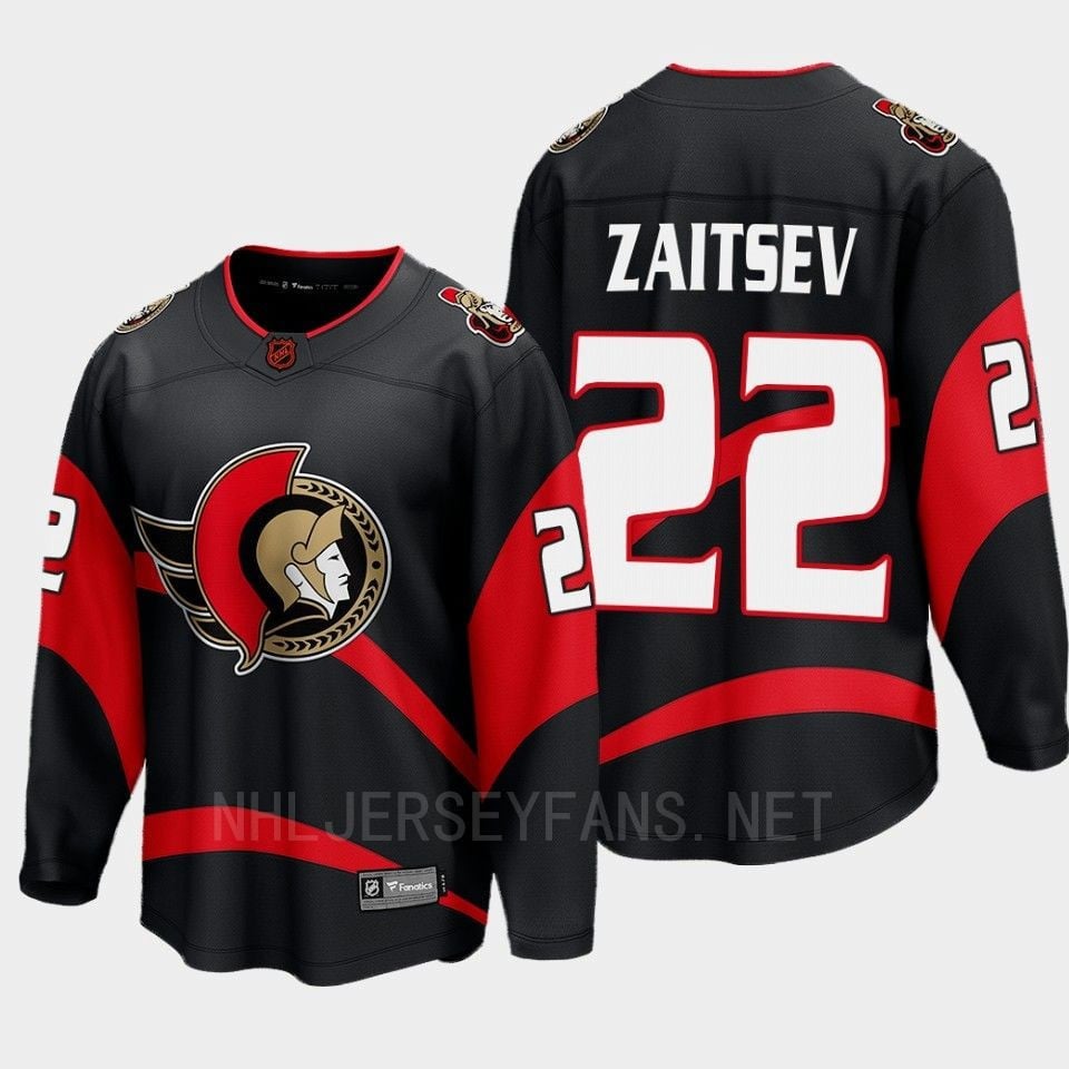 Ottawa Senators Nikita Zaitsev 22 Special Edition 2.0 Black Jersey 2022 Breakaway Player - JS581 