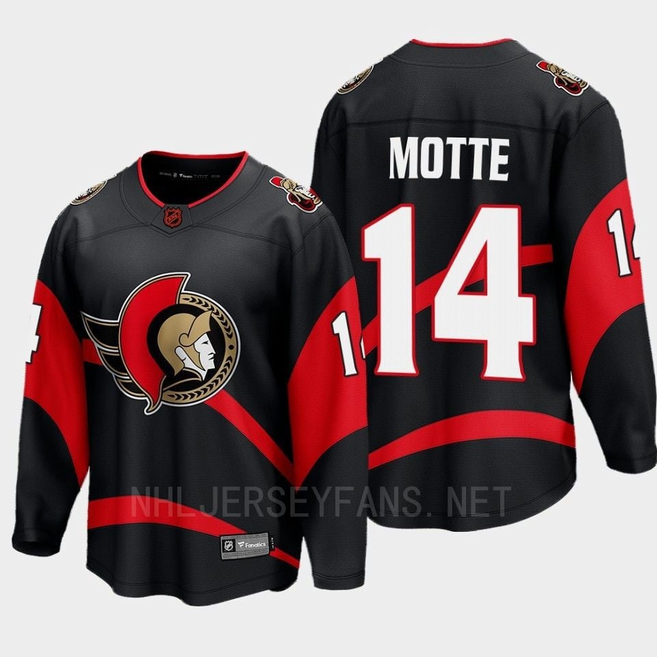 Ottawa Senators Tyler Motte 14 Special Edition 2.0 Black Jersey Breakaway Player - JS476 