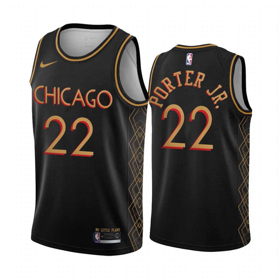 Otto Porter Jr. Chicago Bulls Black Motor City Edition No Little Plans 2020-21 Jersey