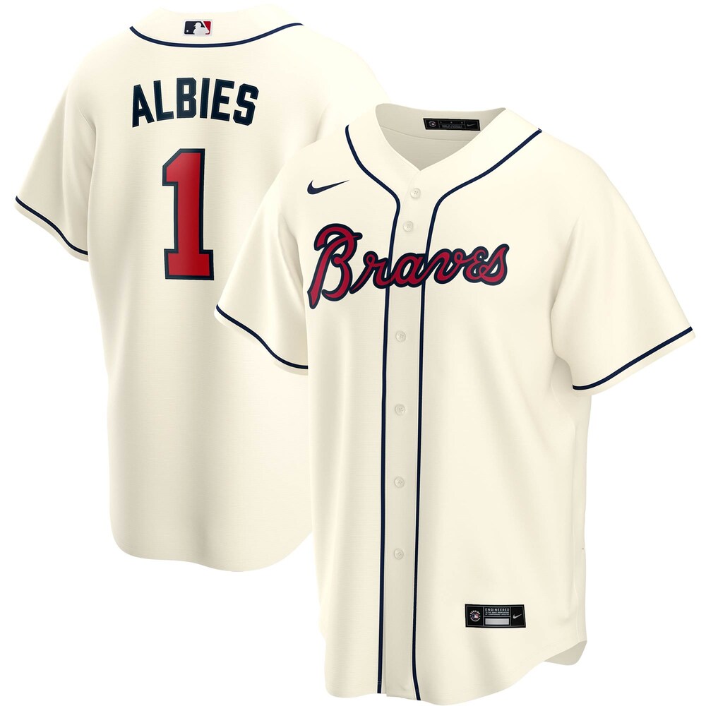 Ozzie Albies Atlanta Braves Alternate 2020 Player Jersey - Cream
