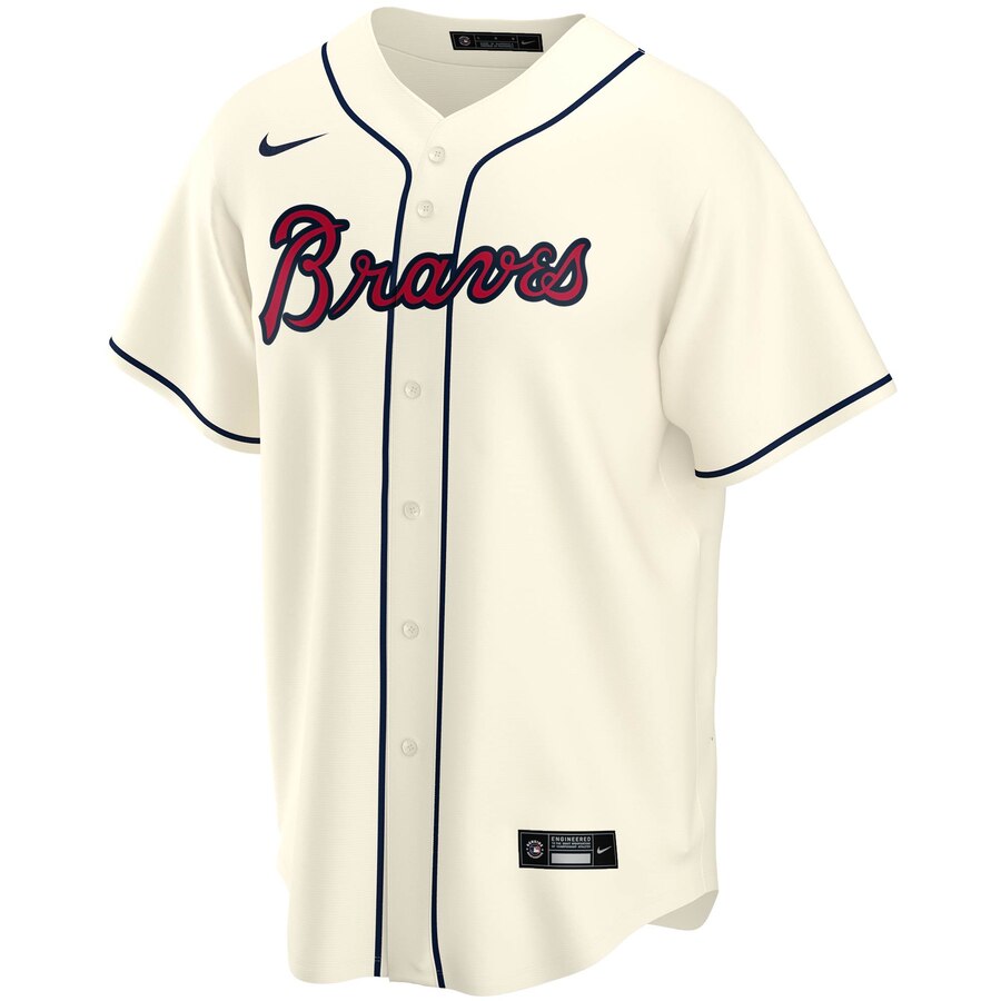 Alternative view of Ozzie Albies Atlanta Braves Alternate 2020 Replica Player Jersey ÃƒÂ¢Ã¢â€šÂ¬Ã¢â‚¬Å“ Cream