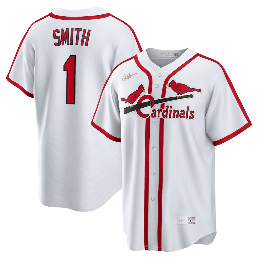 Ozzie Smith 1 St. Louis Cardinals Cooperstown Collection Home Jersey - White 