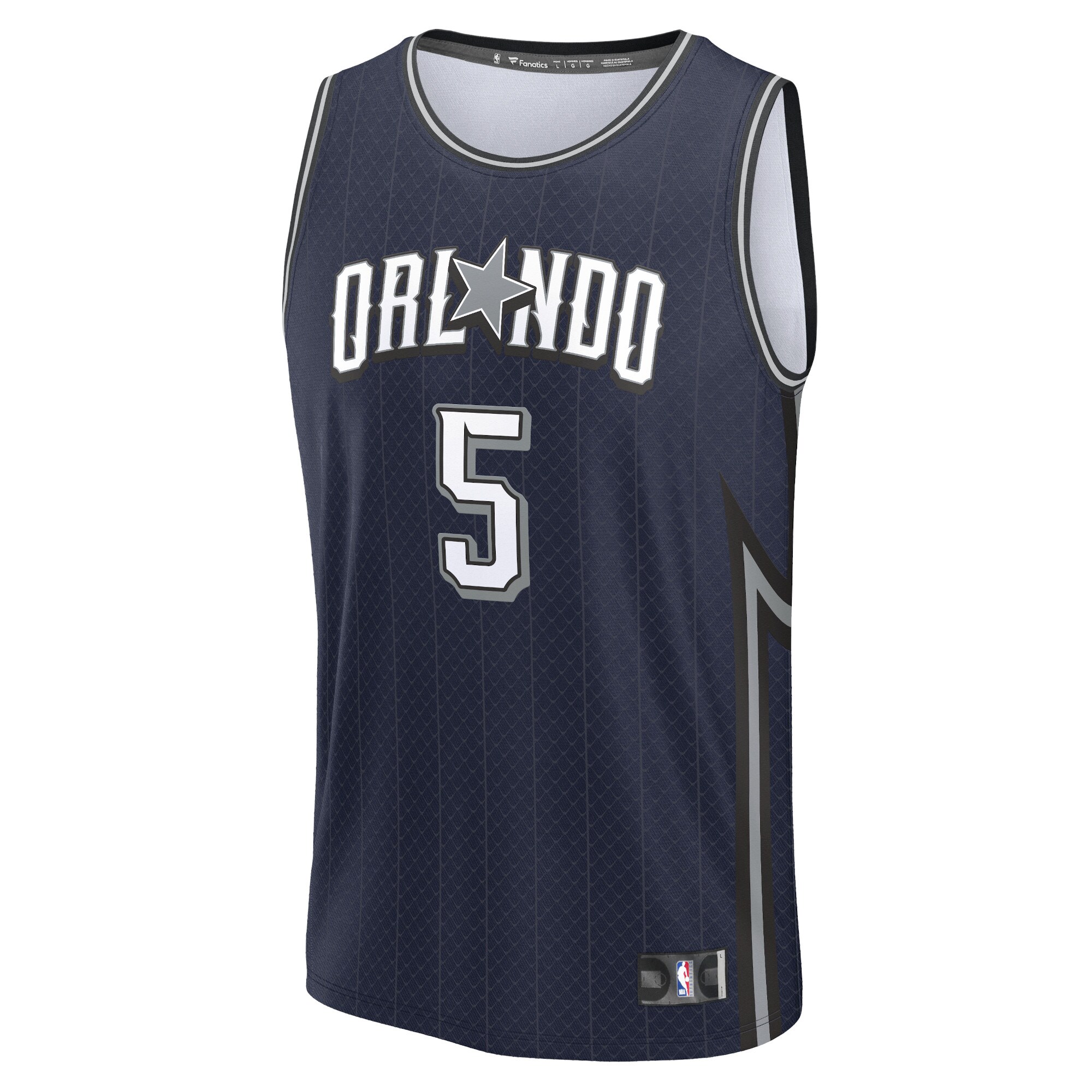 Alternative view of Paolo Banchero Orlando Magic Fanatics Fast Break Jersey - Navy - City Edition
