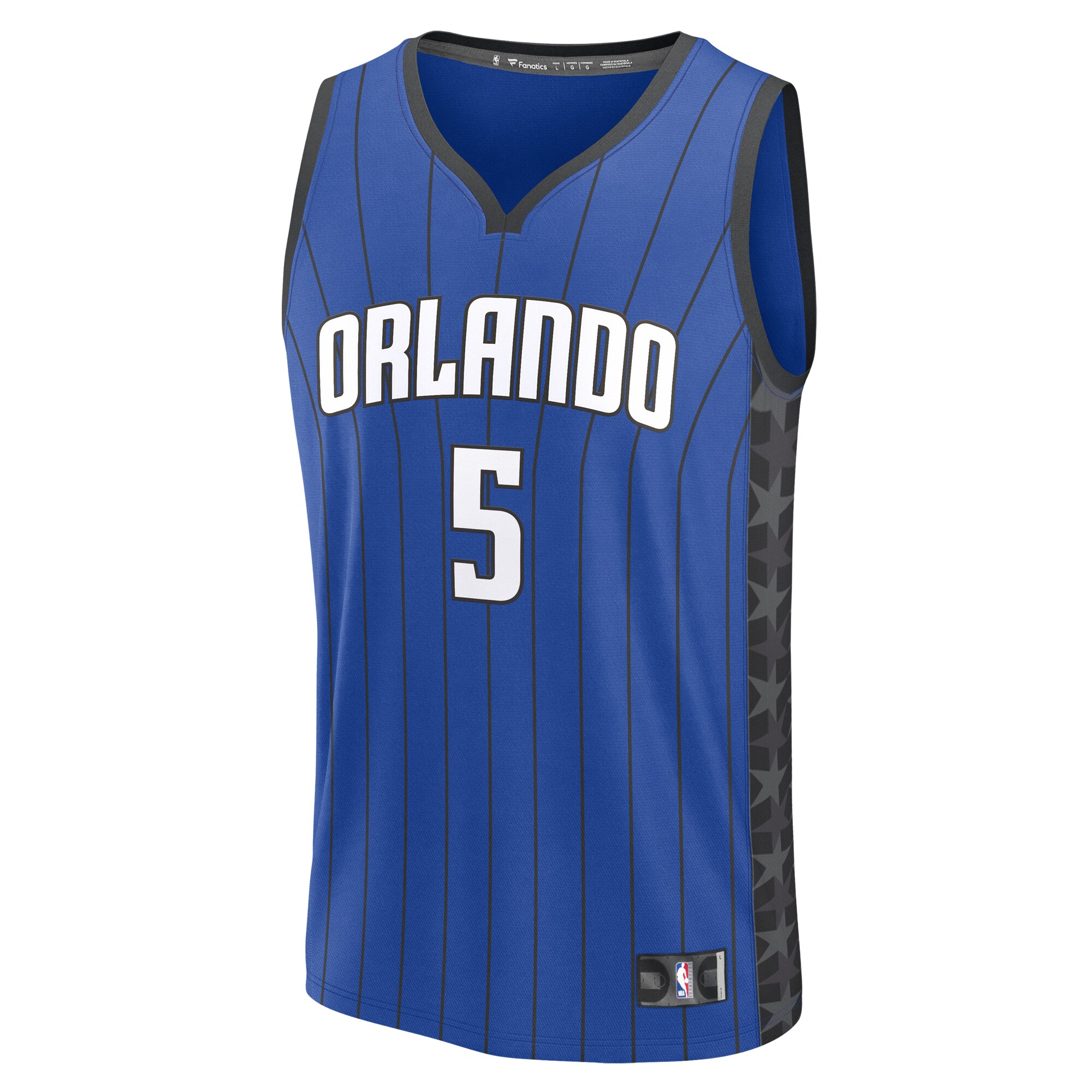 Alternative view of Paolo Banchero Orlando Magic Fanatics Fast Break Replica Player Jersey - Statement Edition - Blue