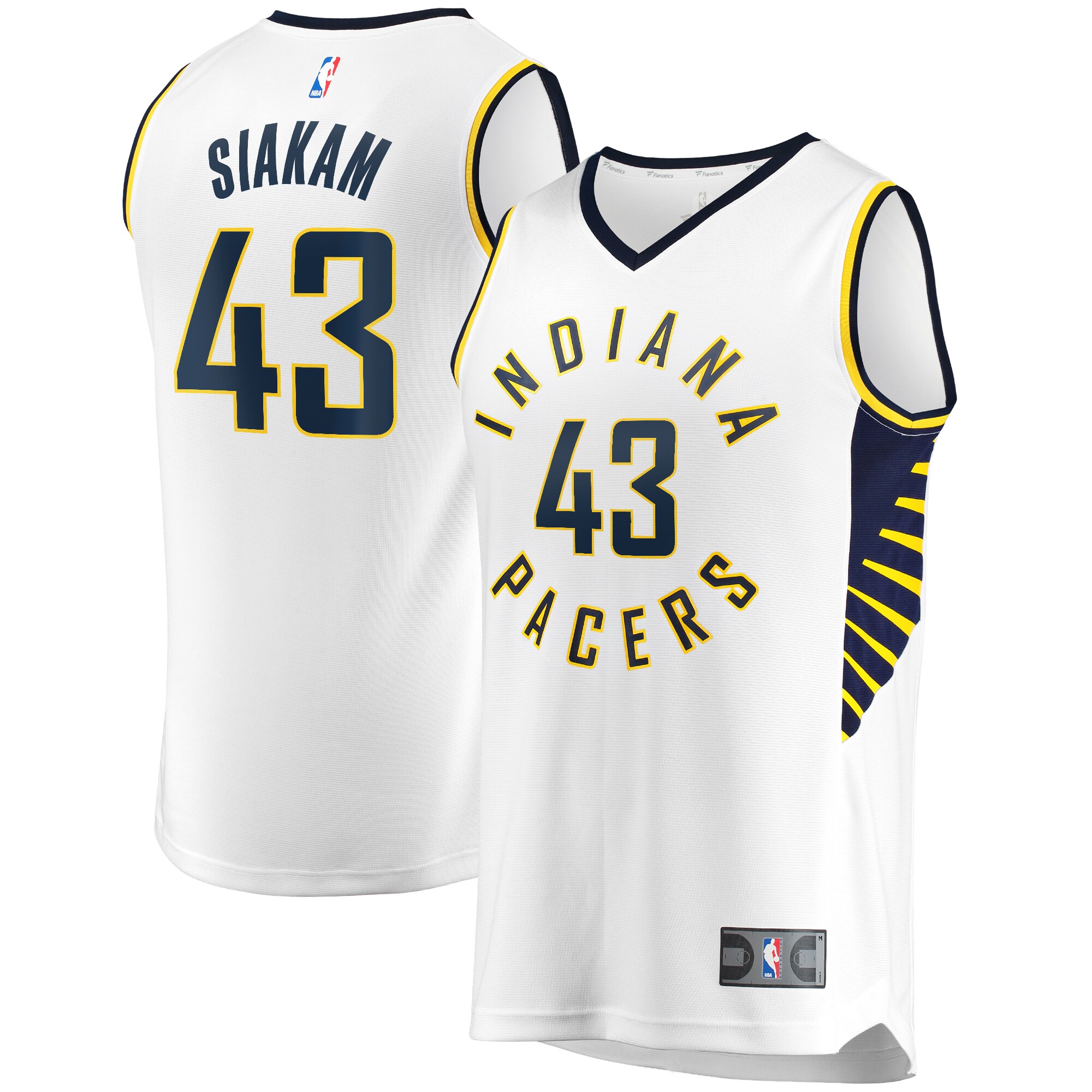 Pascal Siakam Indiana Pacers Fanatics Youth Fast Break Player Jersey - Association Edition - White