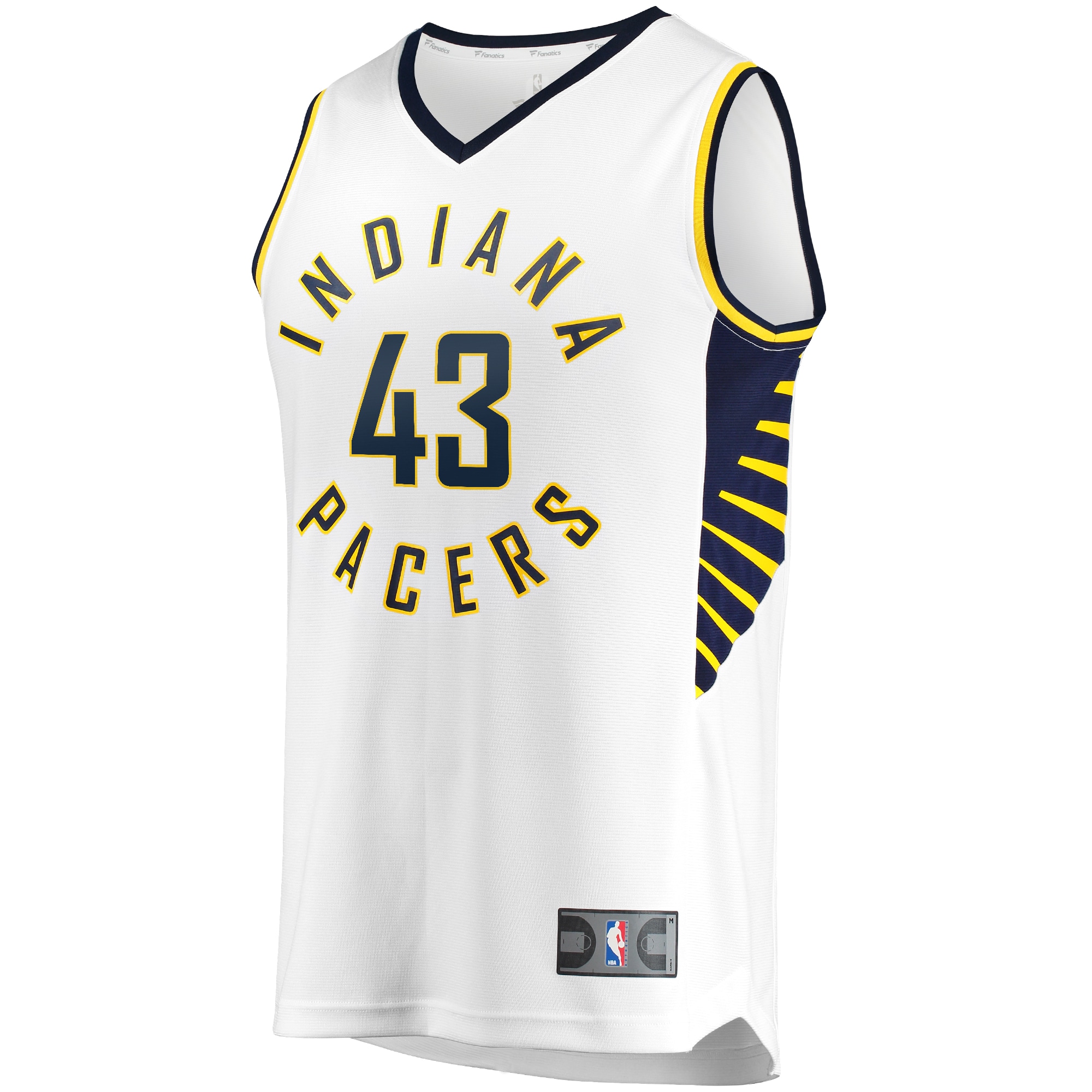 Alternative view of Pascal Siakam Indiana Pacers Fanatics Youth Fast Break Player Jersey - Association Edition - White