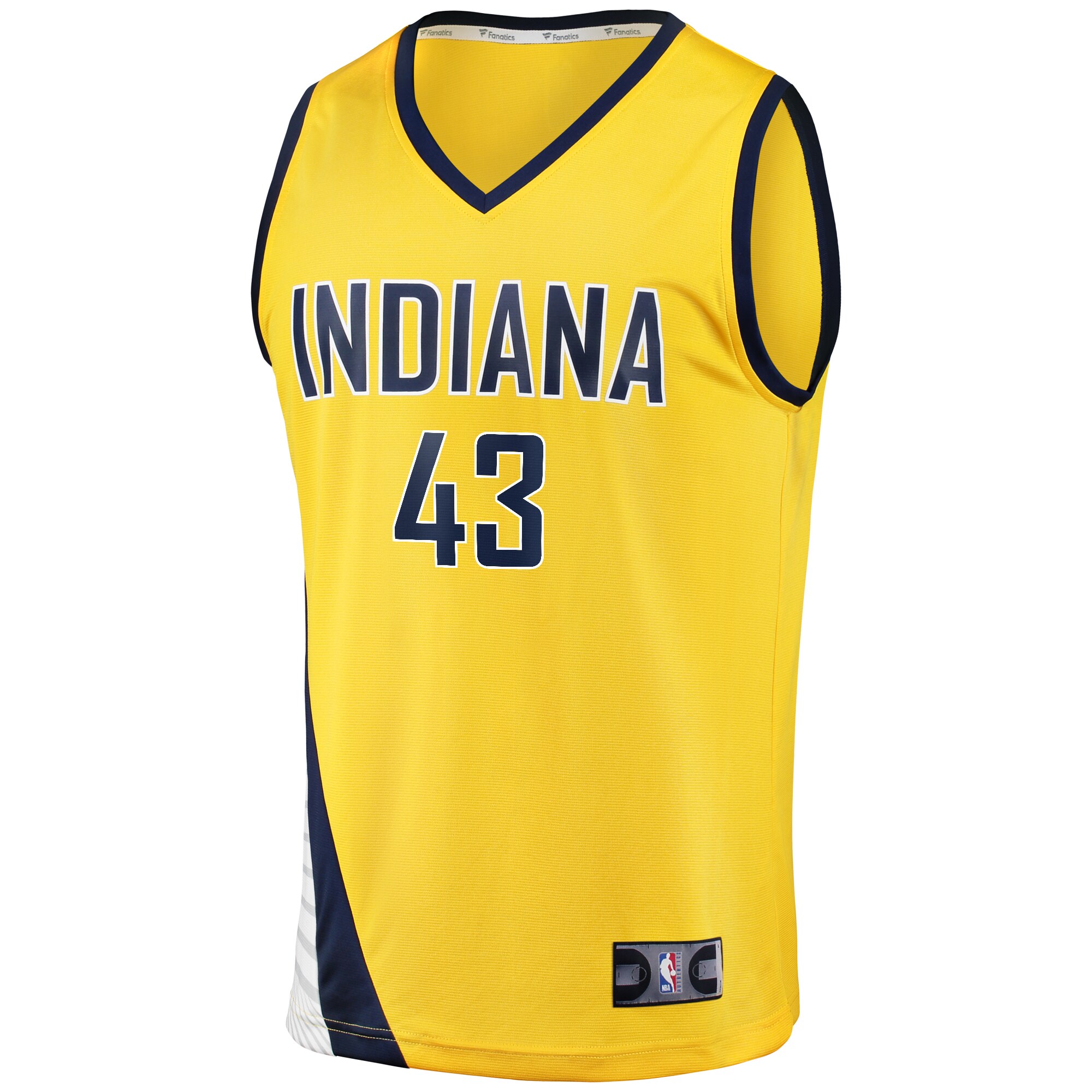 Alternative view of Pascal Siakam Indiana Pacers Fanatics Youth Fast Break Player Jersey - Statement Edition - Gold
