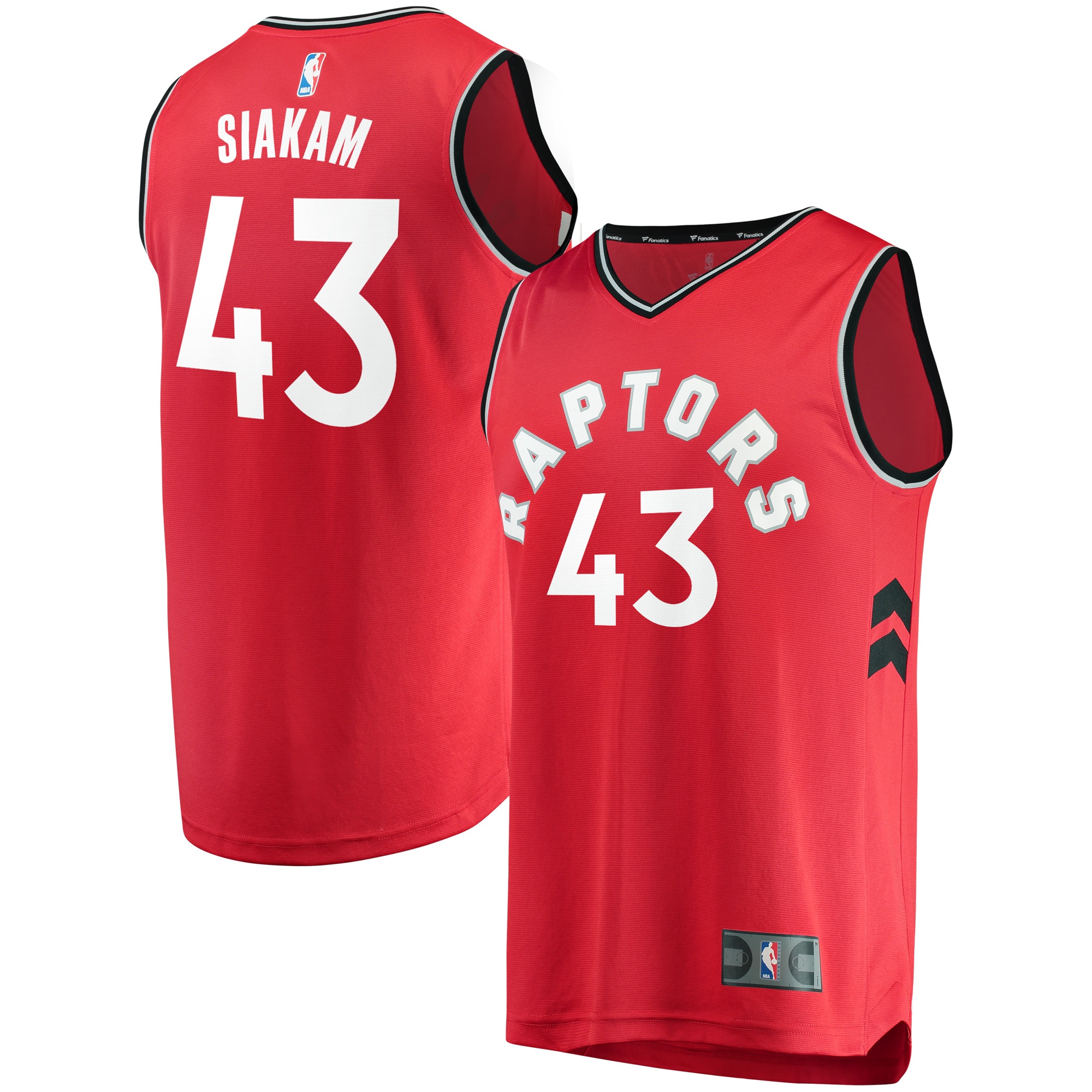 Alternative view of Pascal Siakam Toronto Raptors Fanatics Branded Fast Break Player Jersey Red – Icon Edition