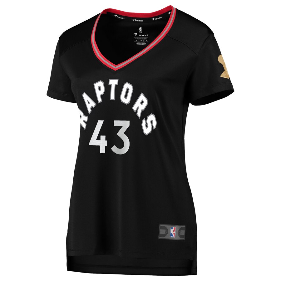 Alternative view of Pascal Siakam Toronto Raptors Fanatics Branded Women's 2019 Nba Finals Champions Fast Break Replica Player Jersey Black - Statement Edition