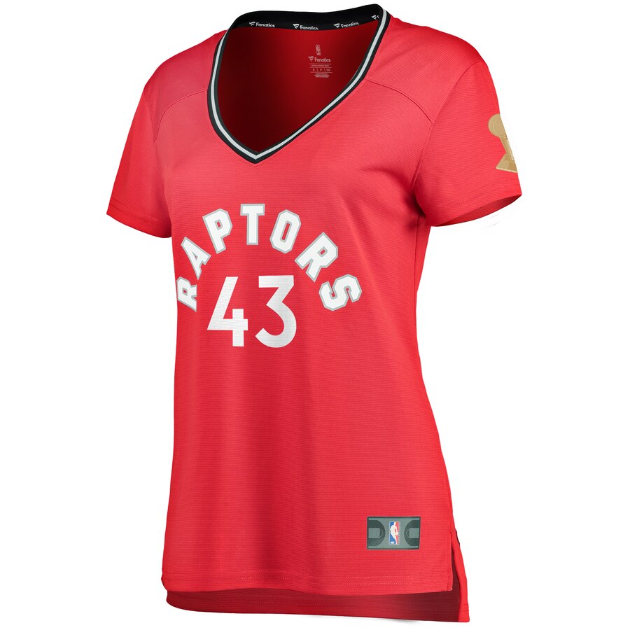 Alternative view of Pascal Siakam Toronto Raptors Fanatics Branded Women's 2019 Nba Finals Champions Fast Break Replica Player Jersey Red - Icon Edition
