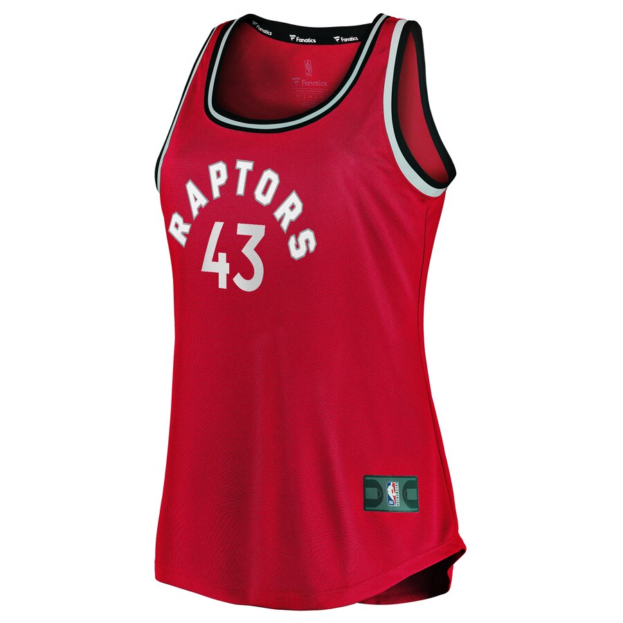 Alternative view of Pascal Siakam Toronto Raptors Fanatics Branded Women's 2019/20 Fast Break Team Tank Jersey - Icon Edition - Red