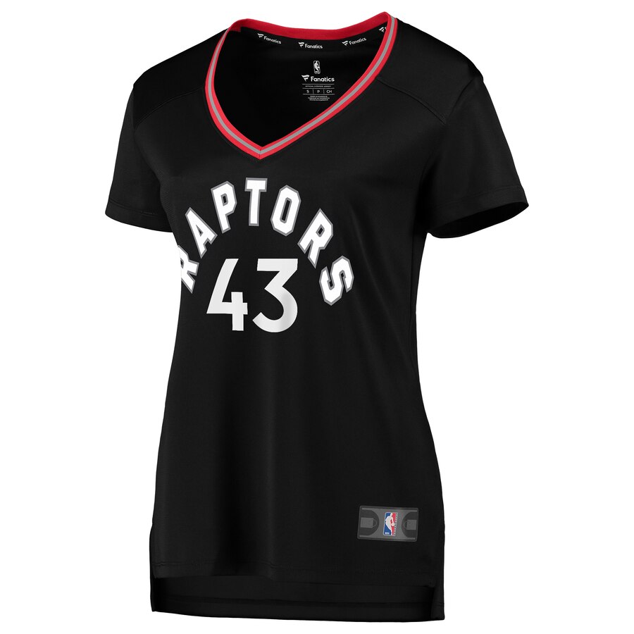 Alternative view of Pascal Siakam Toronto Raptors Fanatics Branded Women's Fast Break Replica Player Jersey - Statement Edition - Black