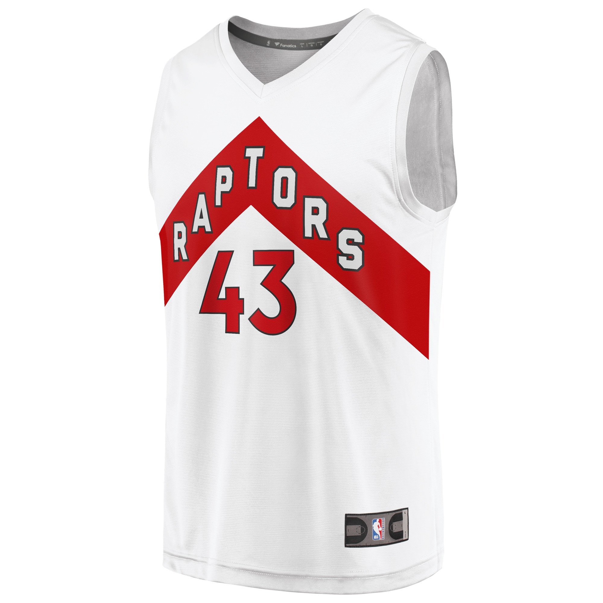 Alternative view of Pascal Siakam Toronto Raptors Fanatics Fast Break Replica Player Jersey White - Association Edition