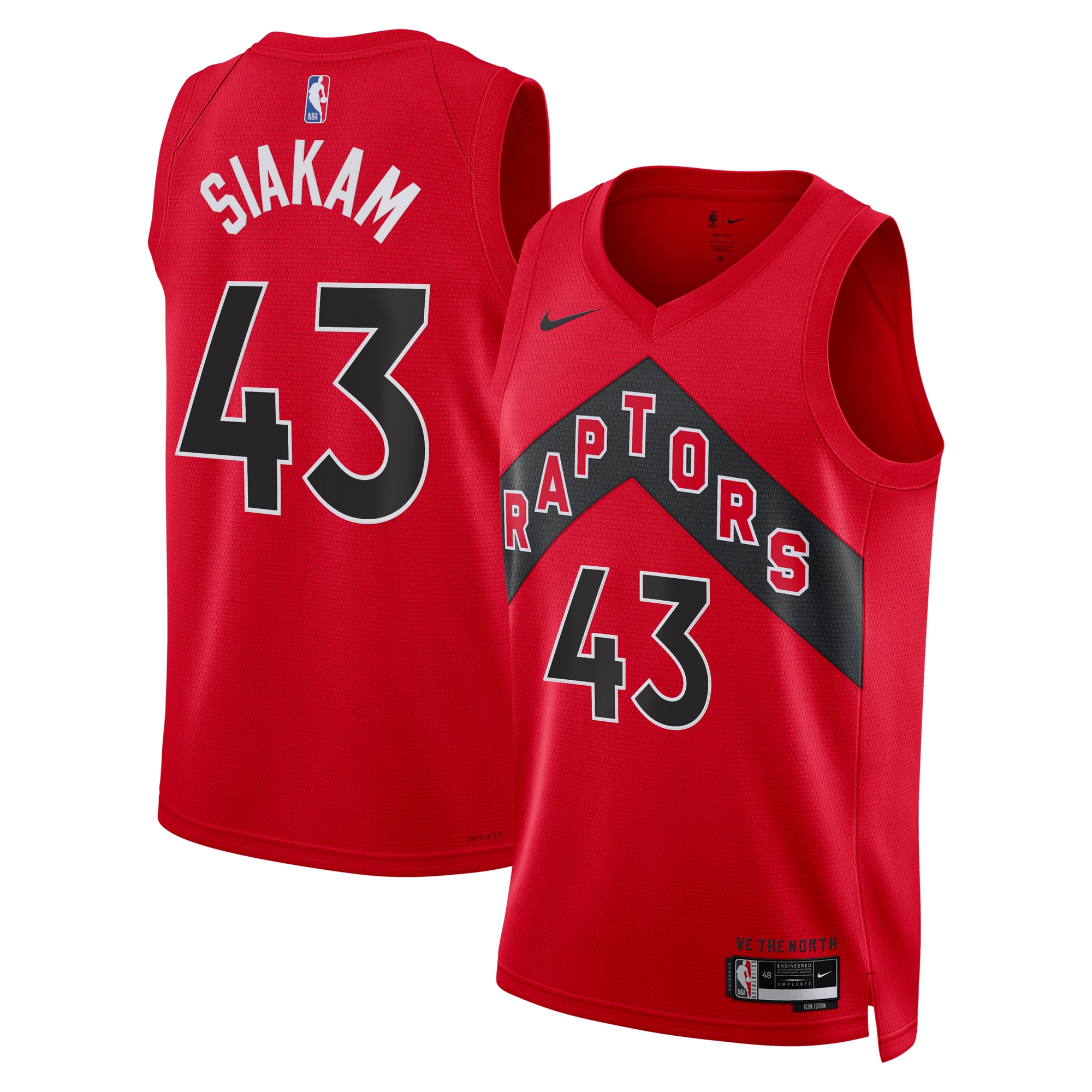Pascal Siakam Toronto Raptors Unisex Swingman Jersey – Icon Edition – Red