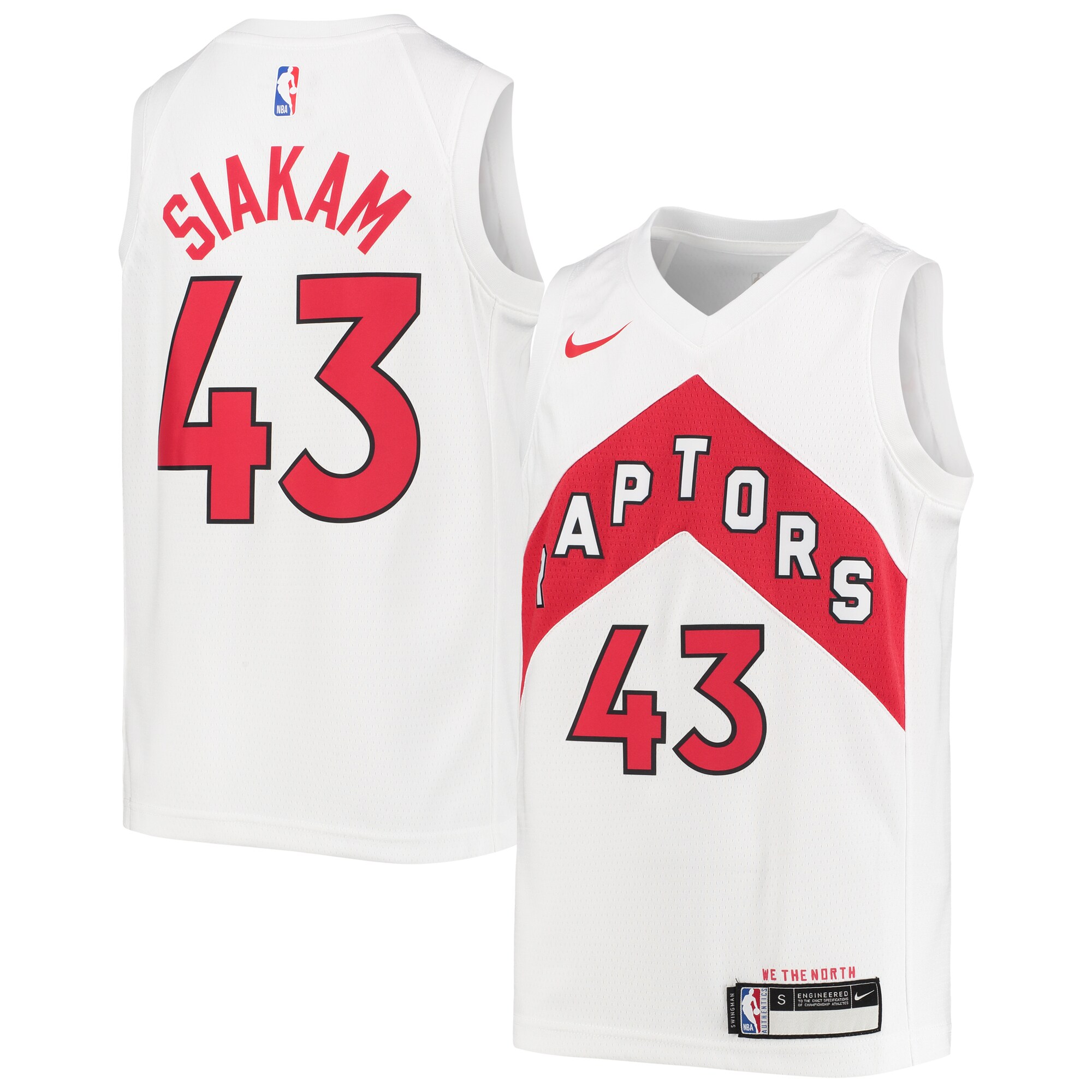 Pascal Siakam Toronto Raptors Youth 2019/20 Swingman Jersey - Association Edition - White
