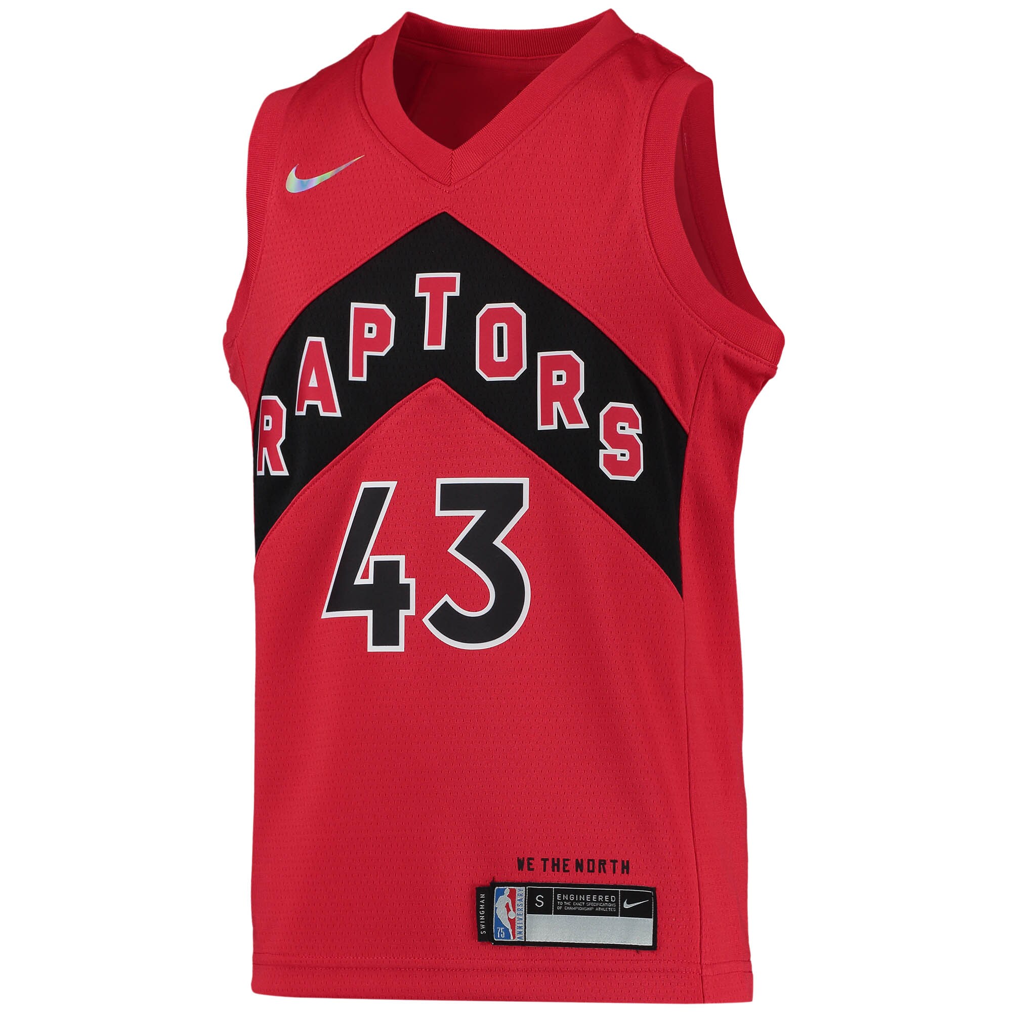 Alternative view of Pascal Siakam Toronto Raptors Youth 2021/22 Diamond Swingman Jersey – Icon Edition – Red
