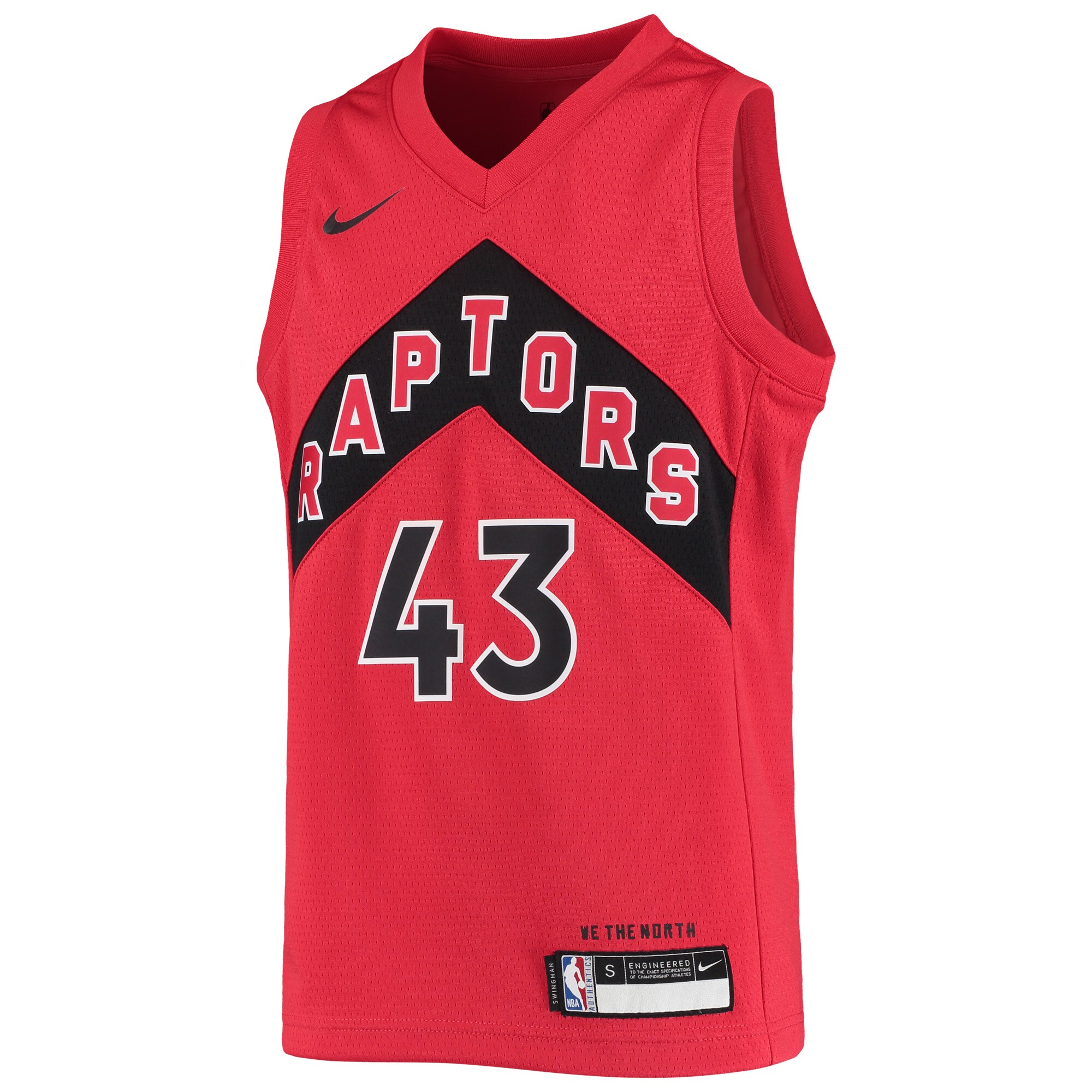 Alternative view of Pascal Siakam Toronto Raptors Youth Swingman Jersey – Icon Edition – Red