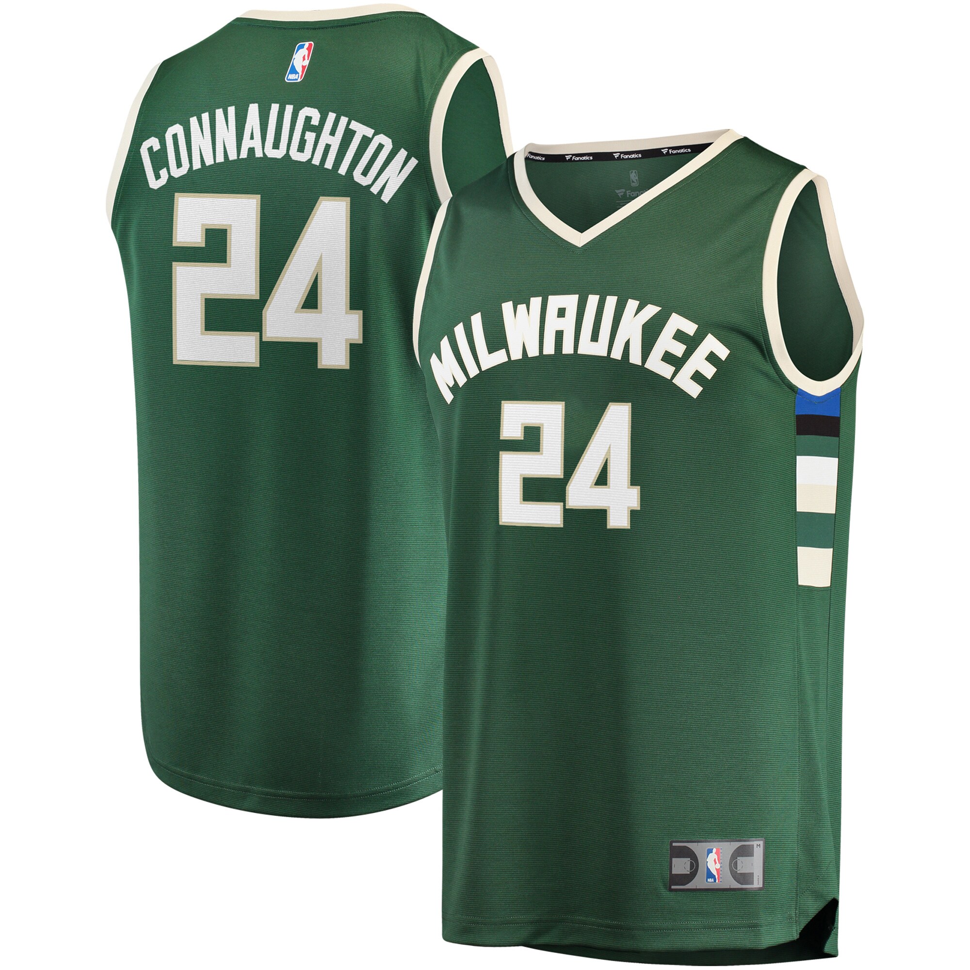 Alternative view of Pat Connaughton Milwaukee Bucks Fanatics Branded Fast Break Replica Jersey - Icon Edition - Hunter Green