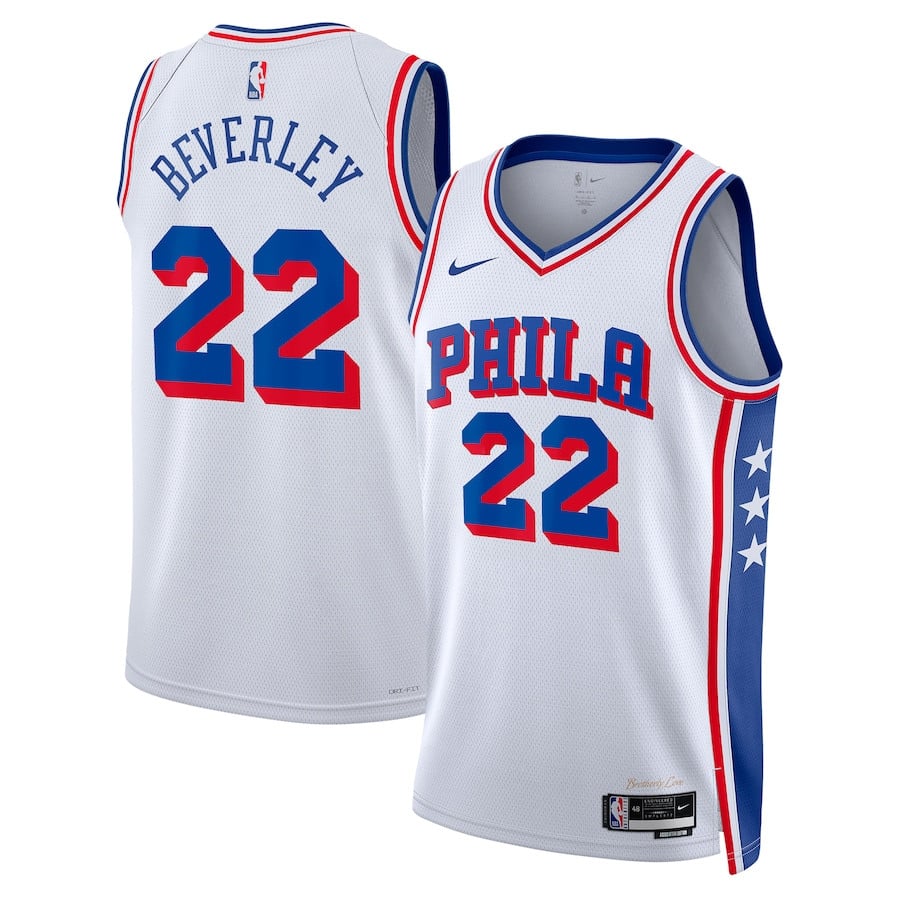 Patrick Beverley 22 Philadelphia 76ers 2023/24 Swingman Jersey - Association Edition - White - JS247 