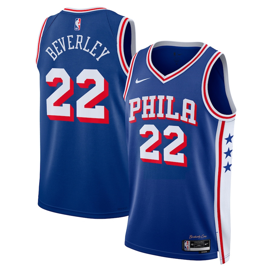 Patrick Beverley 22 Philadelphia 76ers 2023/24 Swingman Jersey - Icon Edition - Royal - JS722 