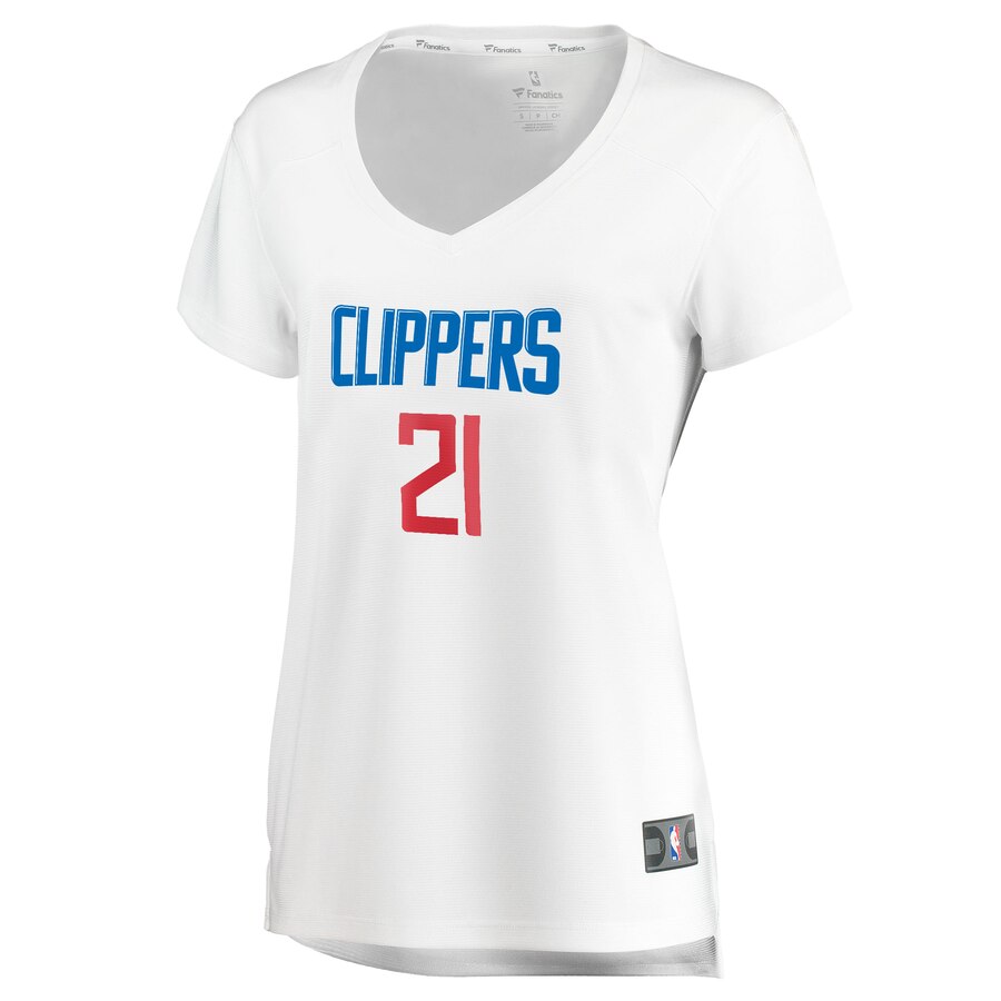 Alternative view of Patrick Beverley La Clippers Fanatics Branded Women's Fast Break Player Jersey - Association Edition - White