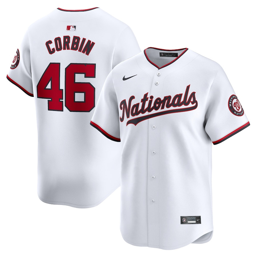 Patrick Corbin 46 Washington Nationals Home Limited Player Men Jersey - White - JS677 