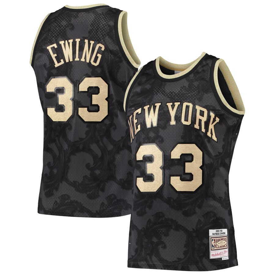Patrick Ewing New York Knicks Mitchell & Ness 1991-92 Hardwood Classics Toile Swingman Jersey - Black