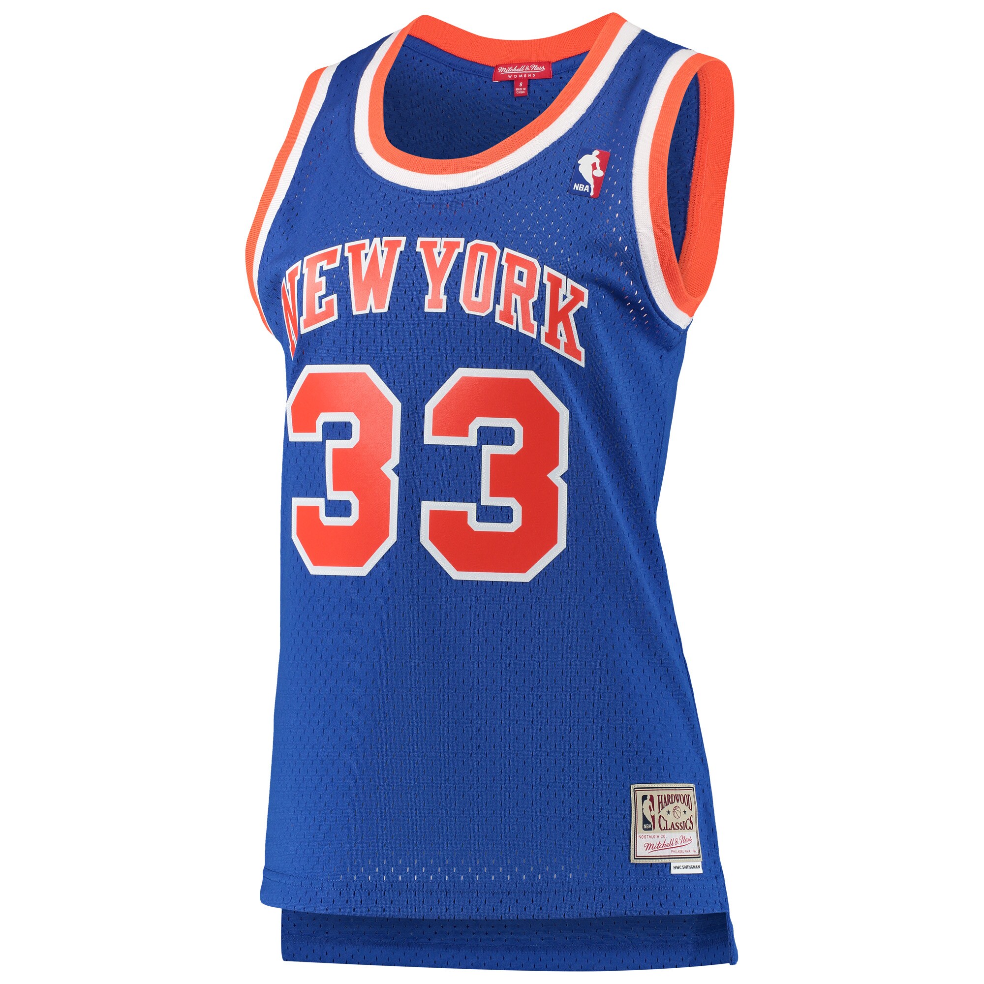 Alternative view of Patrick Ewing New York Knicks Mitchell & Ness Women's 1991/92 Hardwood Classics Swingman Jersey - Blue