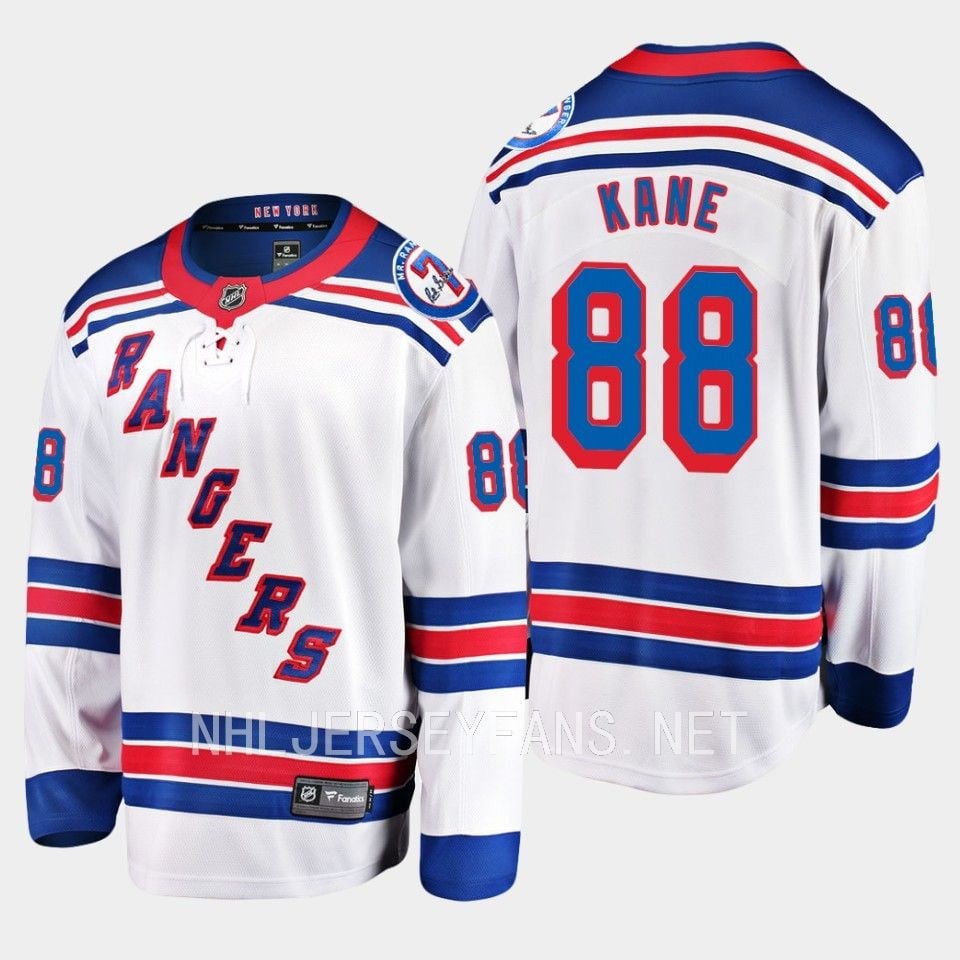 Patrick Kane 88 New York Rangers Away Breakaway Men Jersey - White - JS582 