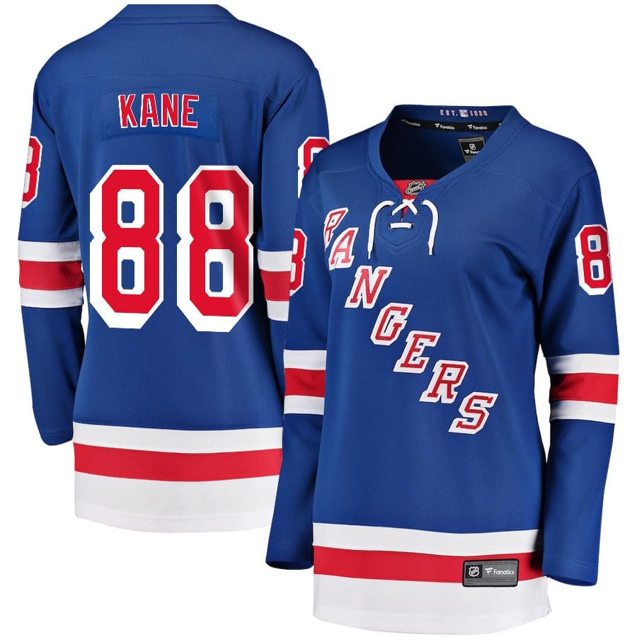 Patrick Kane 88 New York Rangers Home Breakaway Women Jersey - Blue - JS901 