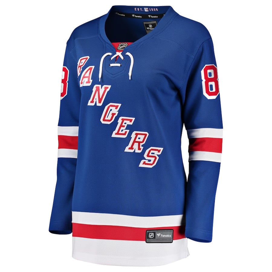 Alternative view of Patrick Kane 88 New York Rangers Home Breakaway Women Jersey - Blue - JS901 