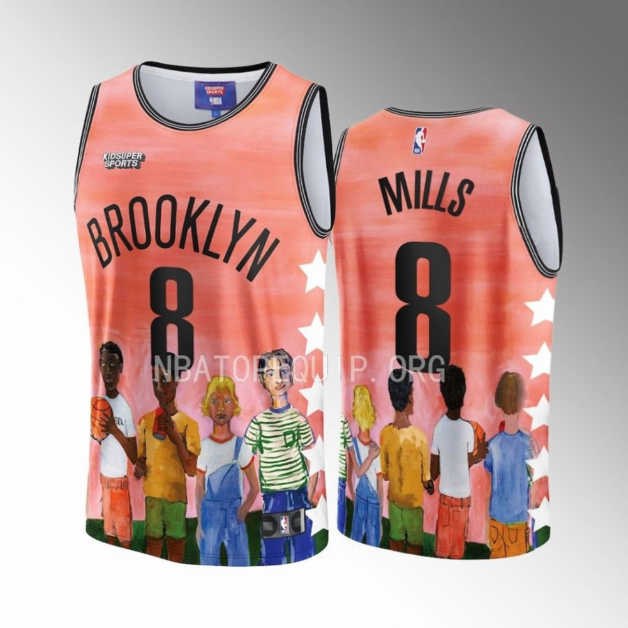 Patty Mills 8 Brooklyn Nets NBA & KidSuper Studios Unisex Hometown Jersey - JS114 