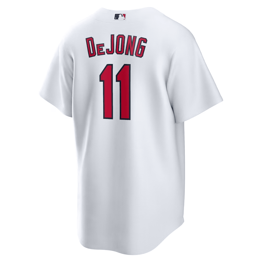 Alternative view of Paul DeJong 11 St. Louis Cardinals Home Men Jersey - White 