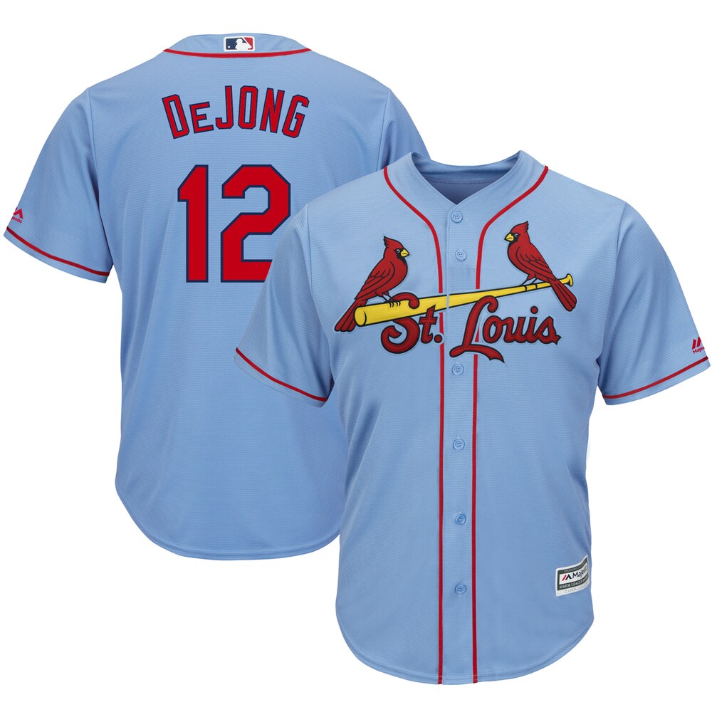 Paul Dejong St. Louis Cardinals Majestic Alternate Cool Base Player Jersey - Horizon Blue
